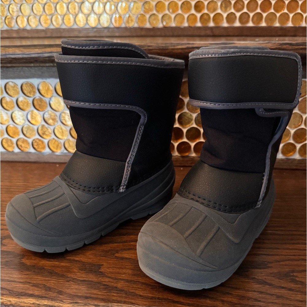 Cat & Jack Black Snow Boots - Size 10